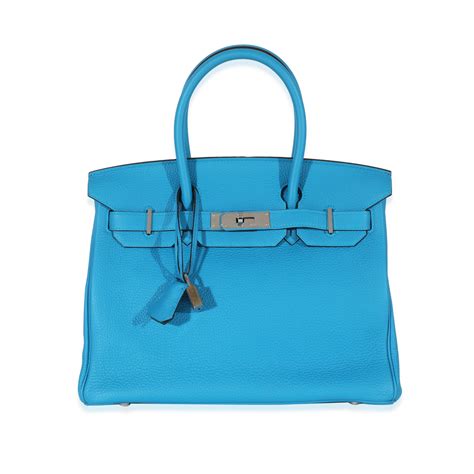 HERMES Togo Verso Birkin 30 Bleu Zanzibar Malachite